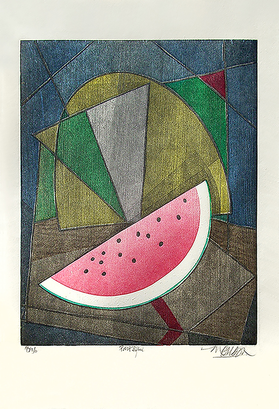 Bois grave de Jim Monson : Pastèque / Watermelon<br>